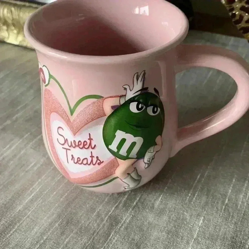 M&M vintage ceramic mug. Valentine gift.